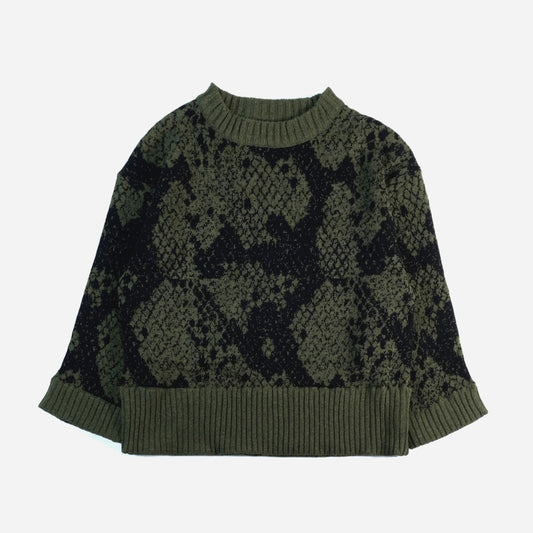 pullover python knit : GREEN