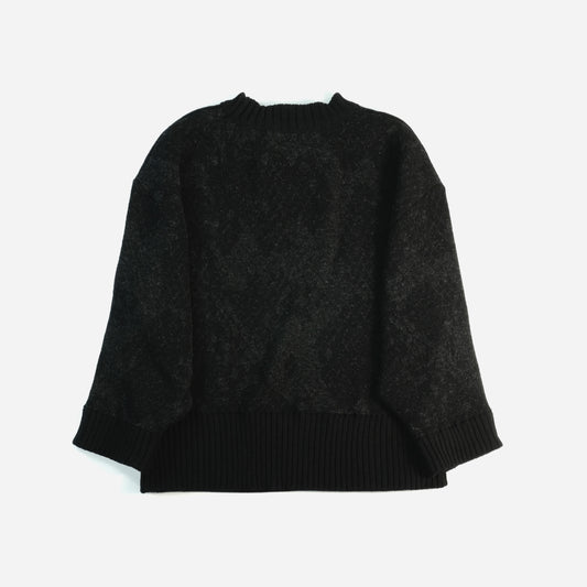 pullover python knit : BLACK